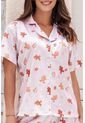 Pijama Short Manga Corta Satín Estampado 12063 Rosa Claro de Provócame