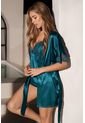 Pijama Kimono Satín Verde 12229 - Verde de Provócame