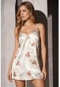 Pijama Vestido En Satín Marfil 12228 Beige de Provócame