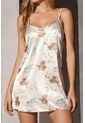 Pijama Vestido En Satín Marfil 12228 Beige de Provócame