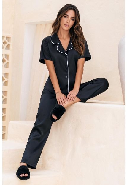 Pijama 11783 Conjunto Pantalon Satín