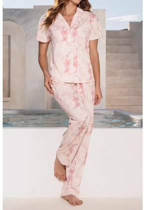 Pijama Conjunto Pantalón M-Corta Palo Rosa 12187 - Rosa Claro