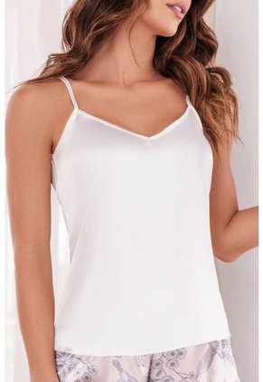 Pijama Conjunto Short Tiras Satín 12156 - Beige