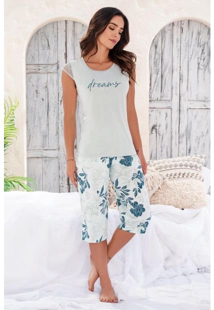 Pijama Conjunto Capri M-Corta Verde 12043 - Verde