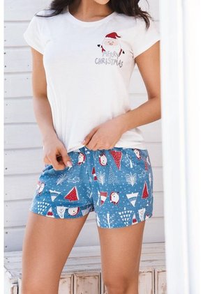 Pijama 11833 Conjunto Short M-Corta - Beige