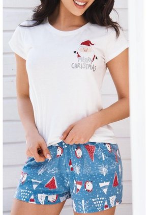 Pijama 11833 Conjunto Short M-Corta - Beige