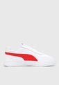 Tenis Lifestyle Blanco-Rojo-Dorado Puma Caven de Puma