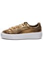 Tenis Dorado-Blanco Puma Basket Platform Luxe Wn's de Puma