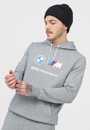 Buzo Gris-Blanco-Azul-Rojo Puma Bmw Mms Ess Fleece