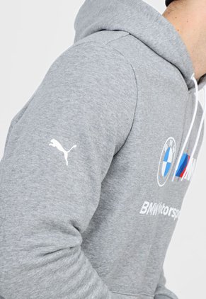 Buzo Gris-Blanco-Azul-Rojo Puma Bmw Mms Ess Fleece