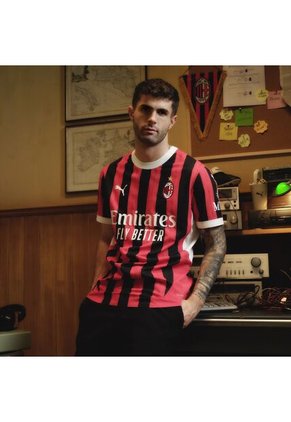 Camiseta Puma Hombre Local Del AC Milan 24/25- Rojo-Negro