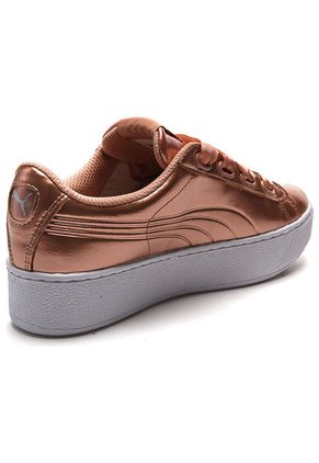 Tenis Lifestyle Cobre-Blanco Puma vikky Platform Ribbon P