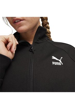Chaqueta Deportiva Puma Original T7 TrackDk Negro Para Mujer