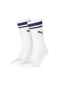 Medias Deportivas Puma Crew Heritage Stripe 2P Blanco Unisex de Puma
