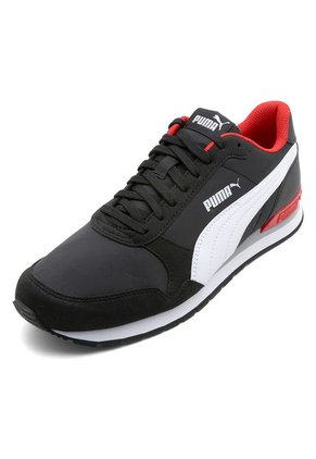 Tenis Lifestyle Negro-Rojo-Blanco Puma ST Runner v2