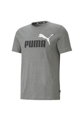 Camiseta Puma Para Hombre Ess+ 2 Col Logo Tee Gris