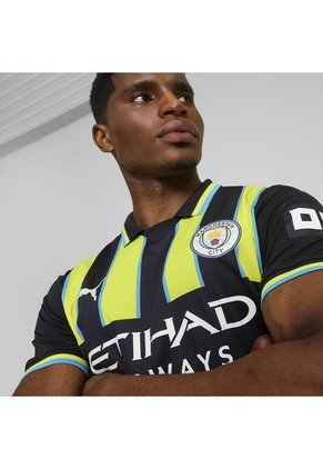 Camiseta Puma Hombre Visitante Del Manchester City 24/25- Negro-Amarillo