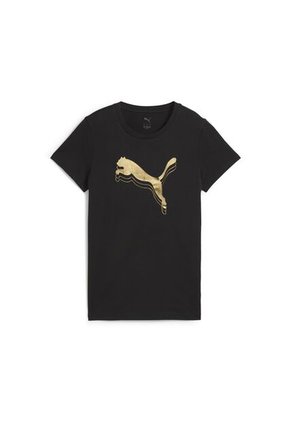 Tshirt Puma Original Essential Metallic Tee Negro Para Mujer