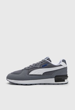 Tenis Lifestyle Gris-Blanco-Azul Navy Puma Graviton
