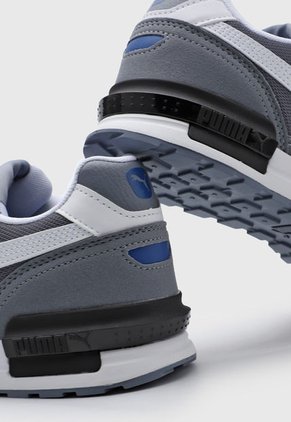 Tenis Lifestyle Gris-Blanco-Azul Navy Puma Graviton