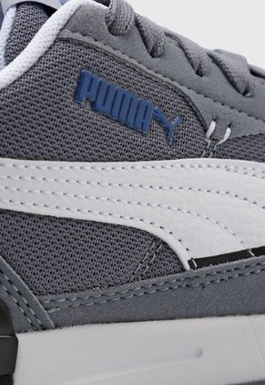 Tenis Lifestyle Gris-Blanco-Azul Navy Puma Graviton