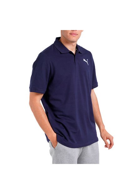 Camiseta Polo Essentials Piqué-Azul