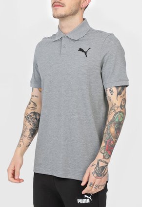 Polo Gris-Negro Puma Essentials