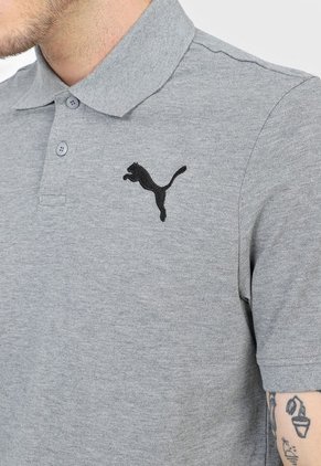 Polo Gris-Negro Puma Essentials