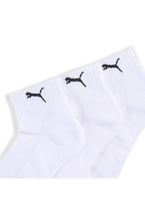 Medias Deportivas Puma Cushioned Quarter 3P Blancas Unisex