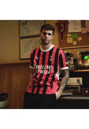 Camiseta Puma Hombre Ac Milan Home 24/25- Rojo-Negro