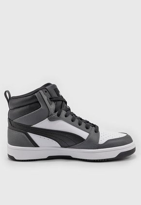Tenis Lifestyle Blanco-Negro-Gris Puma Rebound 6