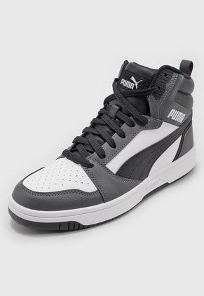 Tenis Lifestyle Blanco-Negro-Gris Puma Rebound 6