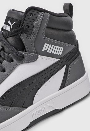 Tenis Lifestyle Blanco-Negro-Gris Puma Rebound 6