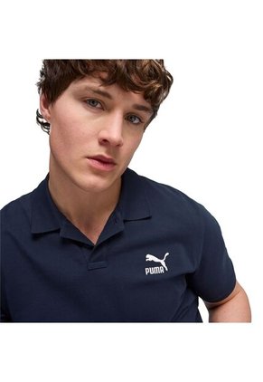 Camisa Polo Marca Puma Original Hombre Azul Estilo Clásico