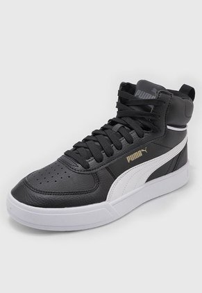 Tenis Lifestyle Negro-Dorado-Blanco Puma Caven Mid