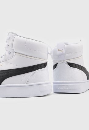 Tenis Lifestyle Blanco-Negro-Dorado Puma Caven Mid