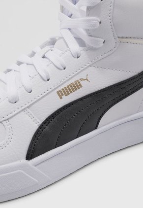 Tenis Lifestyle Blanco-Negro-Dorado Puma Caven Mid