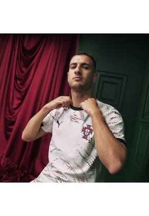 Camiseta Puma Hombre Visitante De Portugal 2025 Blanco-Multicolor