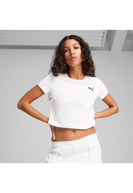 Camisa Deportiva Puma Original Wardrobe Blanco Para Mujer