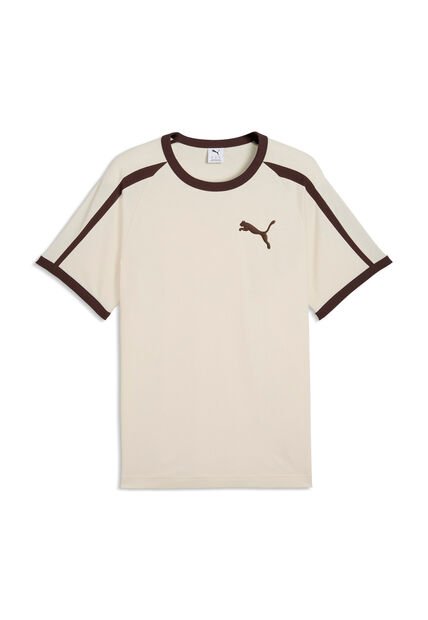 Camisa Deportiva Puma Original T7 BigCat Ringer Beige Hombre