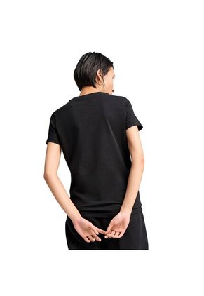 Camisa Tshirt Ess Metallic Marca Puma Original Negro Mujer