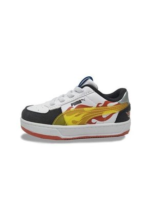 Tenis Deportivo Puma Original Caven 2 Hot Wheel Blanco Niños