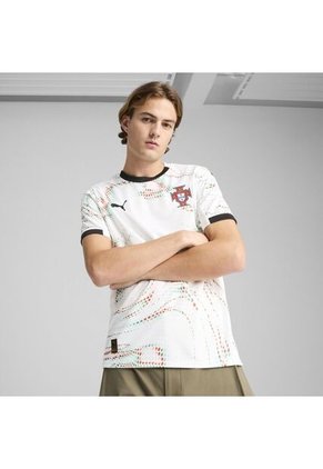 Camiseta Puma Hombre 2da De Portugal 2025 Blanco-Multicolor