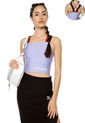 Top Lila-Negro Puma Chase Crop Top de Puma