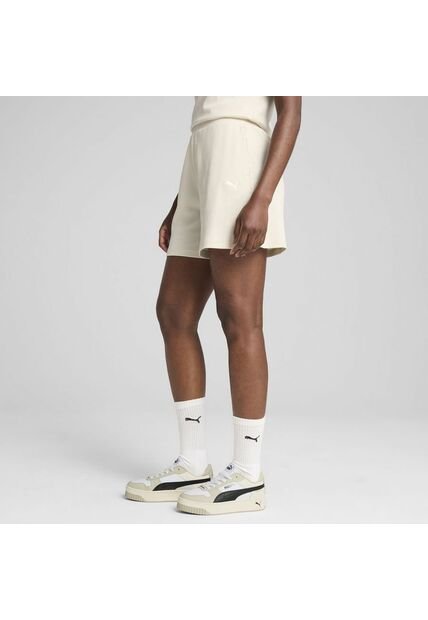 Pantaloneta Deportiva Puma Original Ess Elevated Beige Mujer