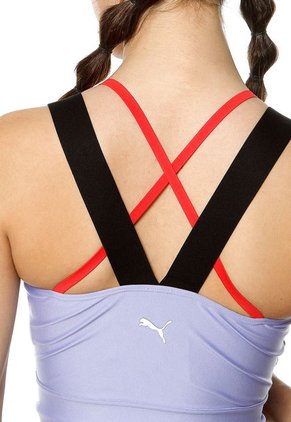 Top Lila-Negro Puma Chase Crop Top