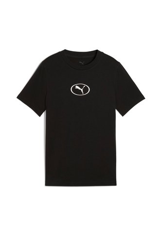 Camisa Deportiva Puma Original Sport Rib Collar Negro Niños Puma