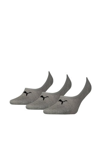 Medias Deportivas Puma Originales Footie 3 Pares Gris Puma