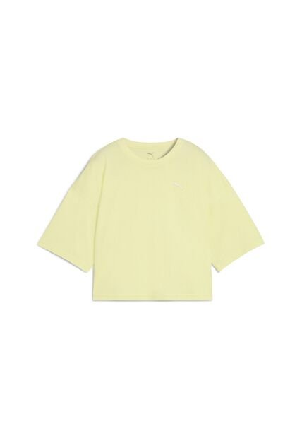 Camisa Deportiva Puma Original Wardrobe Ess Amarillo Mujer