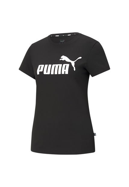 TShirt Puma ESS Logo Tee W Para Mujer Negro Casual Cómodo